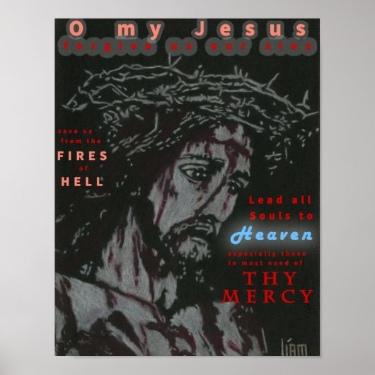 ファティマ祈りの言葉ポスター ポスター (正面)