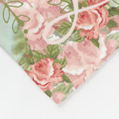 ファティマ聖母マリアw/Pinkのバラの私達の女性 フリースブランケット (角)