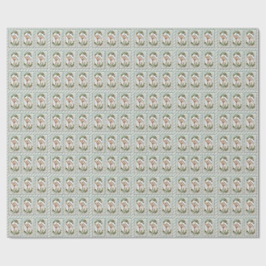 ファティマ賛美ヴァージンマリーカトリックフローラ ラッピングペーパー (フラット)