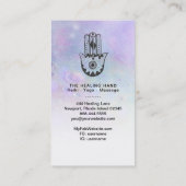 *~*ファティマ・ヨガのムーンハムザ・ハンドのクレーター 名刺 (裏面)