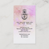 *～*ファティマ・ヨガのムーン・ハムサ・ハンドのピーチ・クレーター 名刺 (裏面)