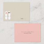 ファトファチンビーチピンクビーチサンダルズゲスト座席表 プレイスカード (正面/裏面)