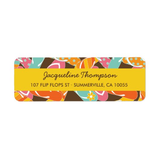 ファトファチン夏のビーチサンダルパーティー住所 シール (正面)