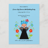 ファドの女性歌手の誕生日パーティーへの招待 ポストカード (正面)