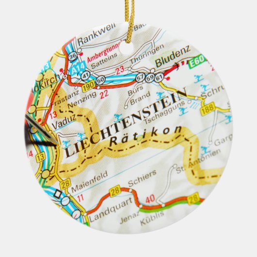 ファドゥーツ、リヒテンシュタイン セラミックオーナメント (正面)