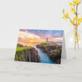 ファナッドヘッドライトハウス |ドネガル・アイルランド カード (黄色い花)