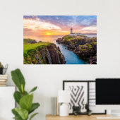 ファナッドヘッドライトハウス |ドネガル・アイルランド ポスター (ホームオフィス)