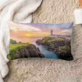 ファナッドヘッドライトハウス |ドネガル・アイルランド ランバークッション (ブランケット)