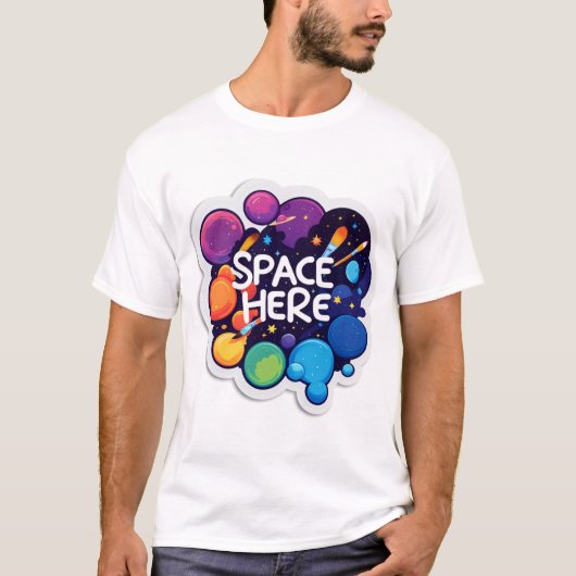 ファナート宇宙シール Tシャツ (正面)