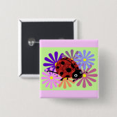 ファニーてんとう虫ボタン 缶バッジ (正面&裏面)