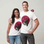 ファニーキャットジラ巨大黒猫ゴジラ Tシャツ (ユニセックス)