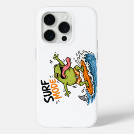 ファニーサーフモードカエル|おもしろカエルサマー iPhone 15 PROケース