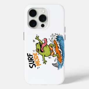 ファニーサーフモードカエル|おもしろカエルサマー iPhone 15 PROケース