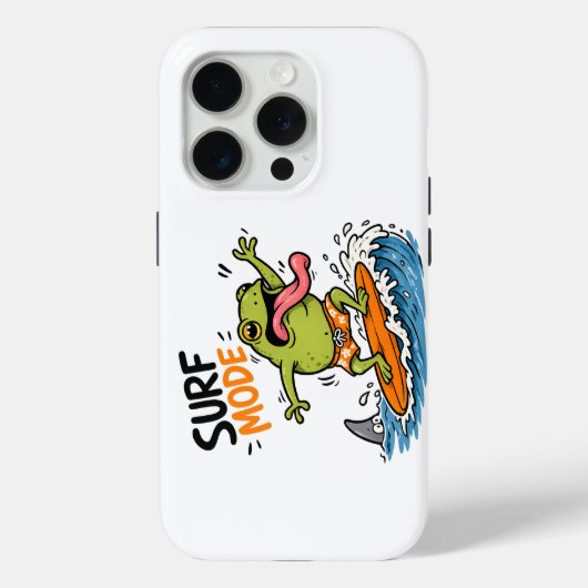 ファニーサーフモードカエル｜おもしろカエルサマー Case-Mate iPhoneケース (裏面)