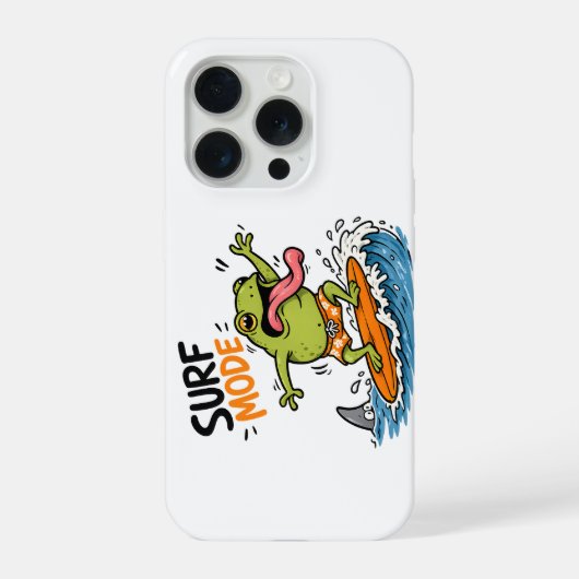 ファニーサーフモードカエル｜おもしろカエルサマー iPhoneケース (裏面)