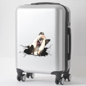 ファニードッグ顔シール シール (スーツケース)