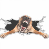 ファニードッグ顔シール シール (正面)