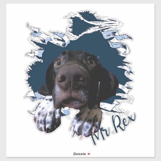 ファニードッグ顔 シール (シート)