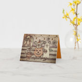 ファニーハロウィンカード カード (黄色い花)