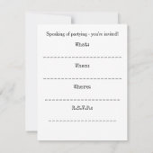 ファニーハロウィーンパーティの招待状 招待状 (裏面)