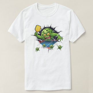 ファニーピックルボールパドルスマッシュコートカオス Tシャツ