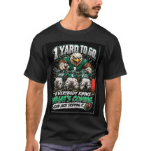 ファニーフットボールファンTシャツ 1ヤード残り