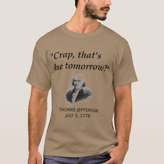 ファニーホーマス・ジェファソン アメリカ独立記念日 米国史 Tシャツ (正面)