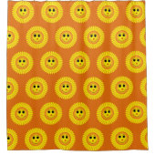 ファニー笑顔の太陽 シャワーカーテン (正面)