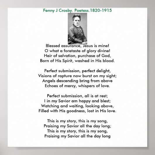 ファニー賛美アシュアンス、イエスは私のものだ！ああ、何が… ポスター (正面)