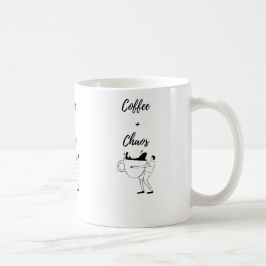 ファニー コーヒー+カオス 猫 マグカップ 11oz  (右)