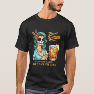 ファニー スカル ハード ディケンズ シードル ドリンキング ハーモア ヴィンテージ Tシャツ