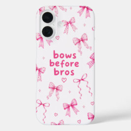 ファニー・バウズ・ビフォア・ブロス かわいいピンクのリボンのギフト iPhone 16ケース