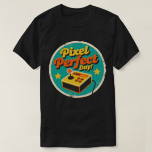 ファニー ビンテージ ピクセル パーフェクト デイ レトロ デザイン Tシャツ