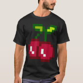 ファニー ピクセル チェリー 80年代 ゲーマーTシャツ Tシャツ (正面)