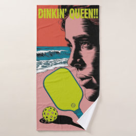 ファニー・ピックルボール DINKIN' QUEEN!! ビーチスタイルスポーツ バスタオル