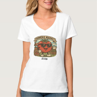 ファニー・ファーマーズマーケット・トマトキャラクター Tシャツ