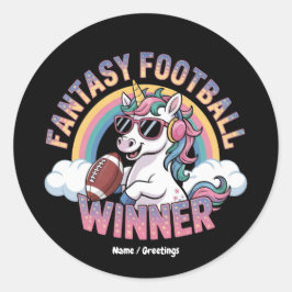ファニー ユニコーン ファンタジー フットボール ウィナー 2025 スタイル ラウンドシール