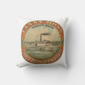 ファニー・ロス銅醸造ウイスキーのヴィンテージ広告 クッション (正面)