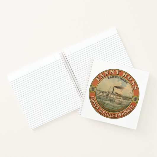 ファニー・ロス銅醸造ウイスキーのヴィンテージ広告 ノートブック (内部)