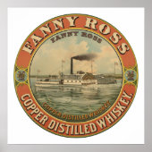ファニー・ロス銅醸造ウイスキーのヴィンテージ広告 ポスター (正面)