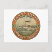 ファニー・ロス銅醸造ウイスキーのヴィンテージ広告 ポストカード (正面)