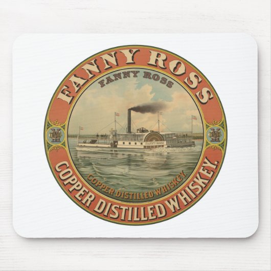 ファニー・ロス銅醸造ウイスキーのヴィンテージ広告 マウスパッド (正面)
