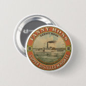 ファニー・ロス銅醸造ウイスキーのヴィンテージ広告 缶バッジ (正面&裏面)