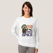 ファニー・ヴァンパイア・パンプキンスパイス - ハロウィン Tシャツ (正面フル)