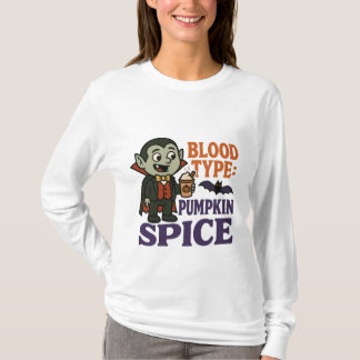 ファニー・ヴァンパイア・パンプキンスパイス - ハロウィン Tシャツ