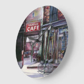 ファネリのチャーム、ニューヨーク市、ソーホー、ニューヨーク ラージ壁時計 (傾斜)