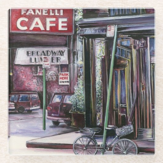 ファネリチャーム、ニューヨーク市 ガラスコースター (正面)