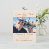 ファビクトリアンン結婚式の日付の保存 セーブザデート (スタンド正面)