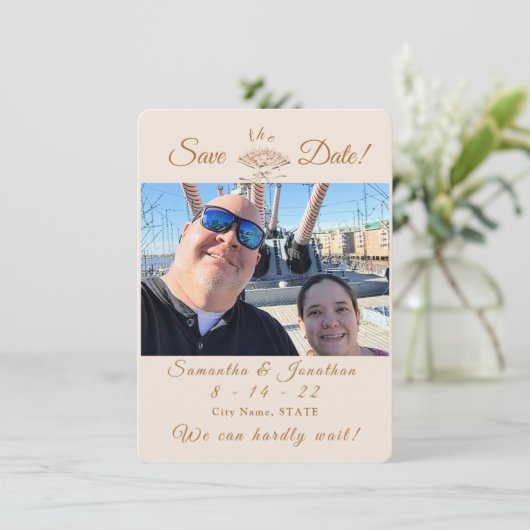 ファビクトリアンン結婚式の日付の保存 セーブザデート (スタンド正面)