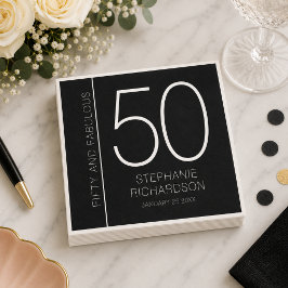 ファビュラスな50歳の誕生日おめでとう スタンダードカクテルナプキン